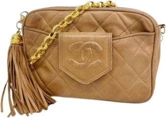 Chanel Pre-owned Cross Body Bags, female, Brown, Size: ONE SIZE Pre-owned Vintage Shoulder Bag