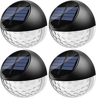 OEM Conjunto De 4 Apliques Solares De Pared Para Exteriores, Con Luz Blanca C&aacute;lida, Ideales Para Jardines, Terrazas Y Pasillos