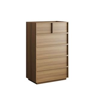 Urban Meuble C&oacute;moda efecto roble 6 cajones 80x48x127cm