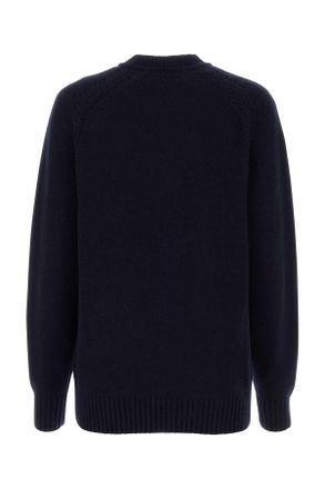 Chlo&eacute; Womens Midnight Blue Cashmere Blend Oversize Sweater Iconicnavy Exterior: Wool Maglieria