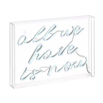 Jonathan Y Designs All X 10 Contemporary Glam Acrylic Box USB Operated LED Neon Light in White at Nordstrom