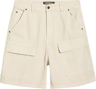 Criminal Damage Cotton Cargo Shorts in Washed Stone at Nordstrom, Size Xx-Large