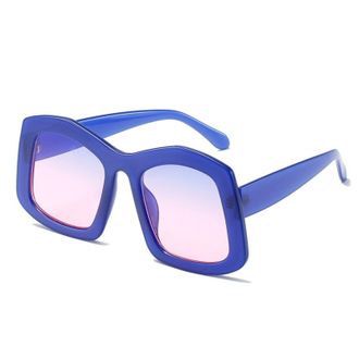 Generic Mens And Womens Vacation Sunglasses Driving Commuter Outdoor Sun Glasses(Blue)