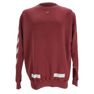 Off-white Off-White Diagonal Sweatshirt in rood katoen