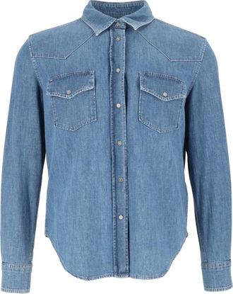Dondup Camicia - Dames - Blouses & Shirts - Blauw - Maat: XS Katoen