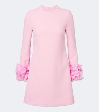 SAFiYAA Reffie floral-appliqu&eacute; cr&ecirc;pe minidress