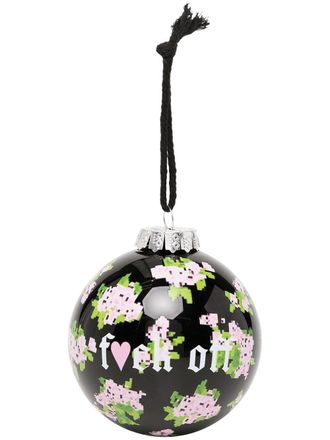 Natasha Zinko slogan-print bauble - unisex - glass - One Size - Black