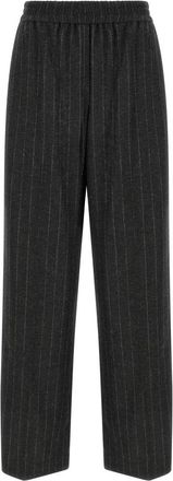 Brunello Cucinelli Wide Trousers - female - Brunello Cucinelli - Wide Trousers - Gray - XS - Trousers
