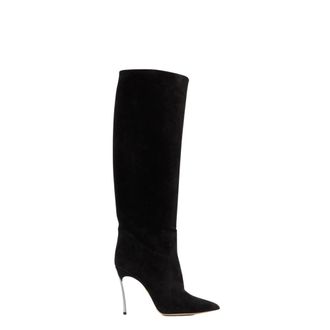 Casadei Blade Suede Boot - - Shoes - Donna - Nero - 38 EU