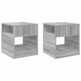 vidaXL Mesa Auxiliar 2 Pcs Gris Sonoma 40,5 X 40 X 45 Cm Vidaxl