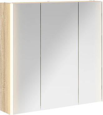 vidaXL Armario Con Espejo De Ba&ntilde;o Roble Sonoma 73.5 X 15.5 X 70 Cm Vidaxl