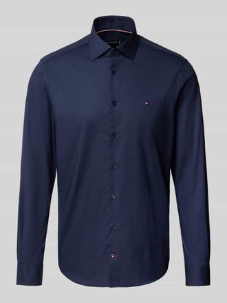 Tommy Hilfiger Tailored Slim Fit Businesshemd aus Baumwoll-Mix in Bleu, Gr&ouml;&szlig;e 42