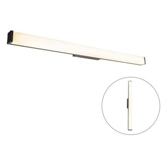 QAZQA Illuminazione per specchio cascada - Moderno - Plastico,Acciaio - Nero - Allungato (non sostituibile) led Max. 1 x 18 Watt - Qazqa