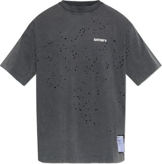 SATISFY Moth Tech T-Shirt - Heren - T-shirts - Grijs - M - Katoen - Tops