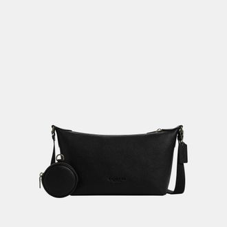 Coach Mens Small Finn Crossbody with Pouch in Pebbled Leather - Black - One Size