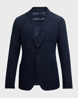 Giorgio Armani Men & apos;s Pinstripe Seersucker Sport Coat