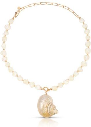 Ettika Sunken Treasure Shell Necklace in Ivory/Gold at Nordstrom