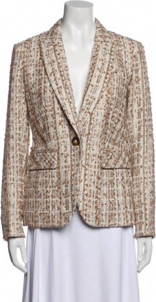 Veronica Beard Womens Cutaway Dickey Jacket In Ivory