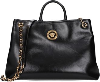 Versace Black Leather Womens Handbag