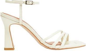 8 by YOOX LEATHER SQUARE TOE SPOOL-HEEL SANDA