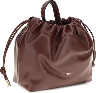 Chlo&eacute; Womens Icons Mini Shoulder Bag Bordeaux Calf Leather Bos Taurus