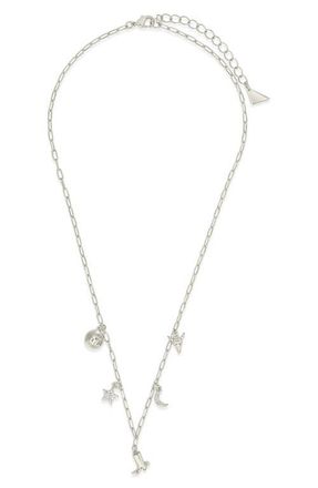 Sterling Forever Dolly Mixed Western Charm Necklace in Silver at Nordstrom