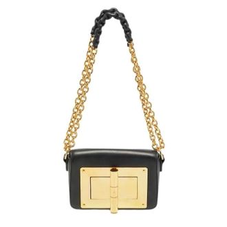 Tom Ford Pre-owned Leren Mini Schoudertas - Dames - Pre-owned - Zwart - Maat: ONE Size Leer