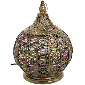 Wanderlust Deco L&aacute;mpara De Metal Cristal Acrilico De Colores D27x33h Cm