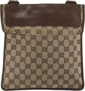Gucci Pre-owned Vintage Crossbody Bag - Dames - Vintage Schoudertas - Bruin - ONE Size - Leer - Vintage