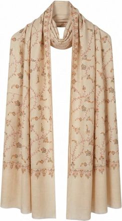 Fedeli Bufanda Kani Ricamata - Accessories - Mujer - Beige - ONE SIZE