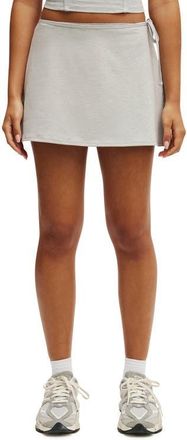 Cotton On Womens Active Wrap Skirt With Tie in Light Grey Marle at Nordstrom, Size X-Small