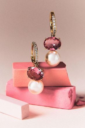 Nadri Crystal Pearl Drop Earrings