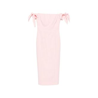 Carolina Herrera Off-shoulder Bow-detail Midi Dress