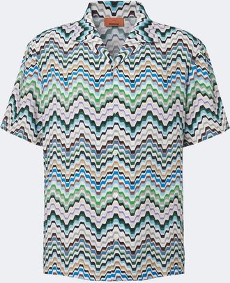 Missoni Camisa bowling Greek Key