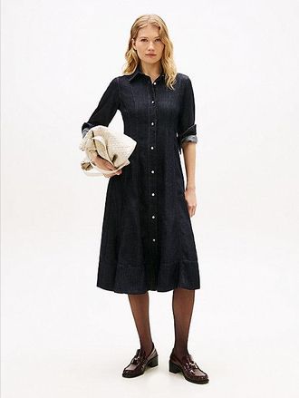 Tommy Hilfiger Vestido camisero midi vaquero