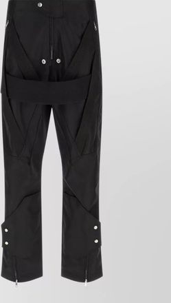 Rick Owens strapped moto trousers belt loops back pocket