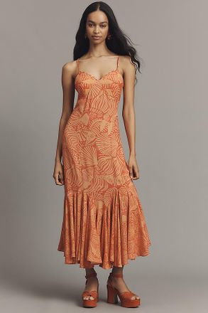 Conditions Apply Ellianna Ruffled Slip Maxi Dress