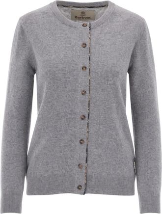 Barbour Pendle Cardigan - Dames - Vesten - Grijs - XL - Katoen - Truien & Vesten