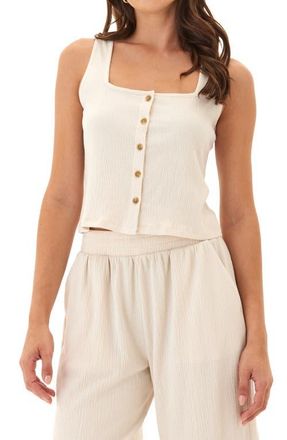 Threads 4 Thought Jamila Front Button Sleeveless Top in Aspen at Nordstrom, Size Xx-Large