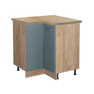 Vicco Armario De Esquina R-line, Gris Azulado, 75.6 Cm, Et Roble