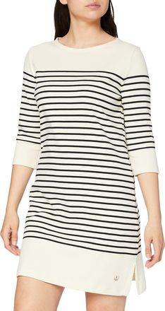 Armor Lux Armor Lux Womens Robe ILE-tudy Héritage Femme Dress, Beige (Bi7 Nature/Rich Navy Bi7), 10 (Size: 1)