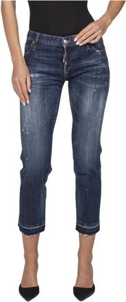 Dsquared2 Pantalone 5 Tasche - Dames - Cropped Jeans - Blauw - M - Denim - Jeans