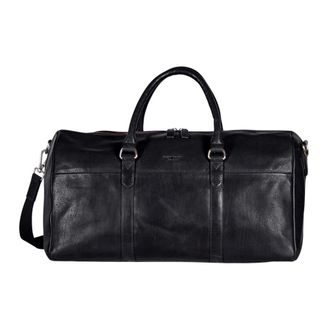 Howard London Weekendtas Victor - Heren - Weekendtassen - Zwart - ONE Size - Leer - Tassen