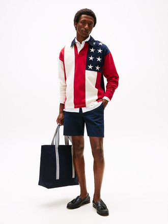 Tommy Hilfiger Mens 7 Allover Flag Chino Short - Navy - 42