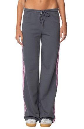 Edikted Averie Stripe Sweatpants in Gray at Nordstrom, Size X-Large