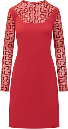 Givenchy Abito midi con motivo monogramma - Rosso