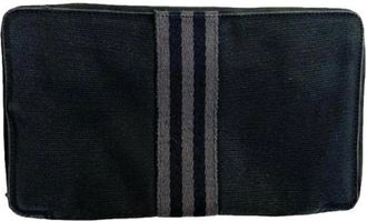 Herm&egrave;s Pre-owned Wallets, female, Black, Size: ONE SIZE Pre-owned Cotton Clutch