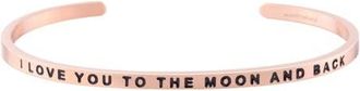 Mantra To The Moon And Back bracelet in Rose Gold at Nordstrom