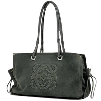Loewe Pre-owned Suede Shoulder Bag - Dames - Vintage Schoudertas - Groen - ONE Size - Leer - Vintage