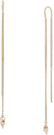 AllSaints Pyramid Threader Earrings in Shiny Gold at Nordstrom